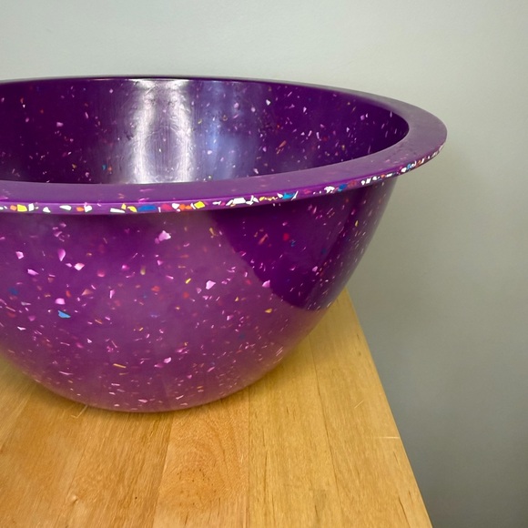 Zak ! Designs bowl purple confetti Large Size 12.5” - Picture 4 of 16